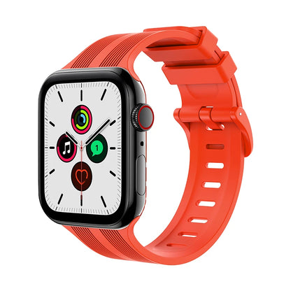 Texture Silicone Rubber Strap for Apple Watch Band iWatch Series Ultra/2/10/9/8/7/6/5/4/SE
