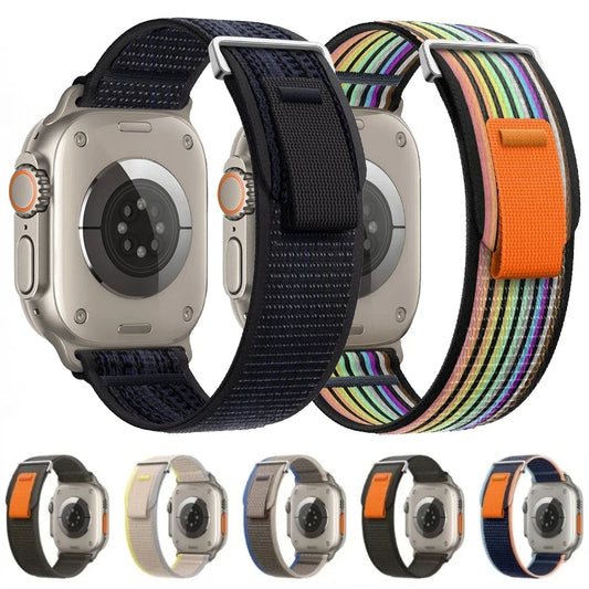 Trail Loop Nylon Strap for Apple Watch Band iWatch Series Ultra2/10/9/8/7/6/5/4/SE