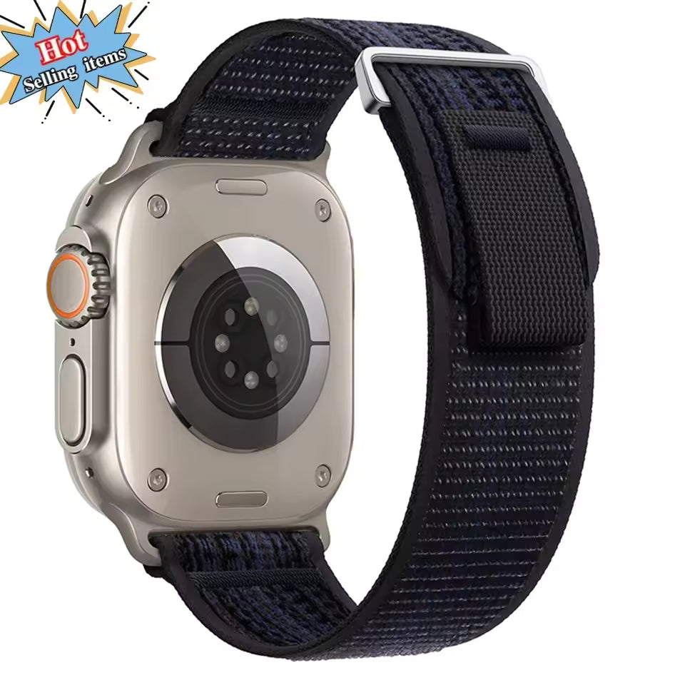 Trail Loop Nylon Strap for Apple Watch Ultra2 Band 49mm 46mm 45mm 41mm 44mm 40mm 42mm Series 10/9/8/7/6/5/4/SE