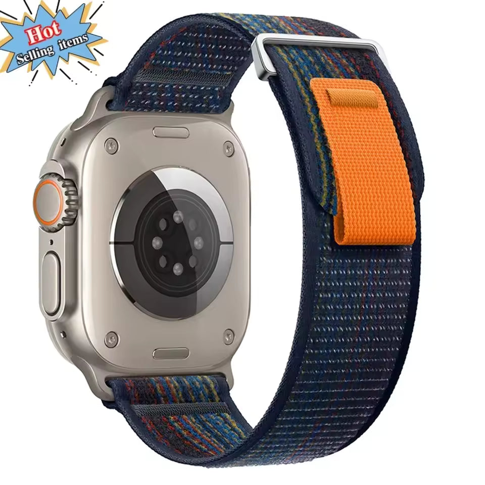 Trail Loop Nylon Strap for Apple Watch Ultra2 Band 49mm 46mm 45mm 41mm 44mm 40mm 42mm Series 10/9/8/7/6/5/4/SE