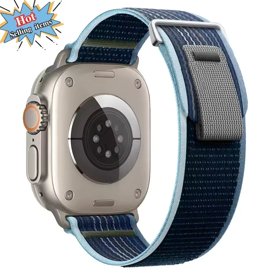 Trail Loop Nylon Strap for Apple Watch Ultra2 Band 49mm 46mm 45mm 41mm 44mm 40mm 42mm Series 10/9/8/7/6/5/4/SE