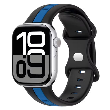 Two-Color Silicone Strap for Apple Watch Band iWatch Series Ultra3/2/11/10/9/8/7/6/5/SE