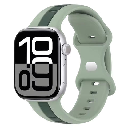 Two-Color Silicone Strap for Apple Watch Band iWatch Series Ultra3/2/11/10/9/8/7/6/5/SE