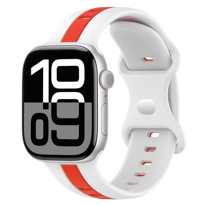 Two-Color Silicone Strap for Apple Watch Band iWatch Series Ultra3/2/11/10/9/8/7/6/5/SE