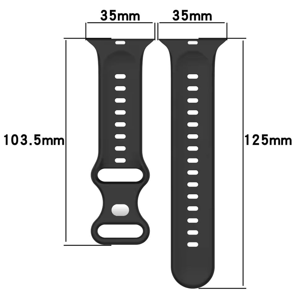Two-Color Silicone Strap for Apple Watch Band iWatch Series Ultra3/2/11/10/9/8/7/6/5/SE