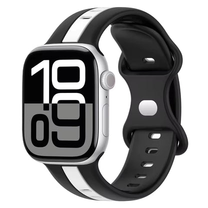 Two-Color Silicone Strap for Apple Watch Band iWatch Series Ultra3/2/11/10/9/8/7/6/5/SE
