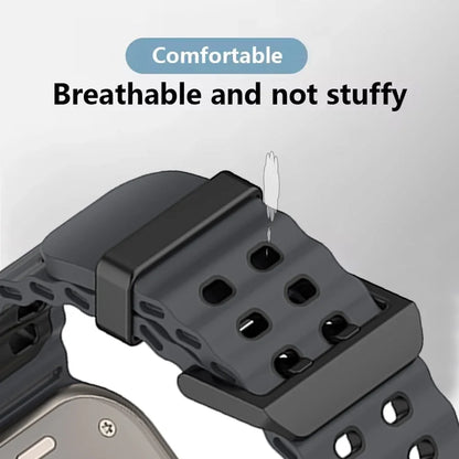 Two-Tone Ocean Silicone Bracelet for Apple Watch Band iWatch Series Ultra/2/10/9/8/7/6/5/4/SE