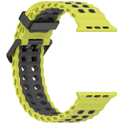 Two-Tone Ocean Silicone Bracelet for Apple Watch Band iWatch Series Ultra/2/10/9/8/7/6/5/4/SE