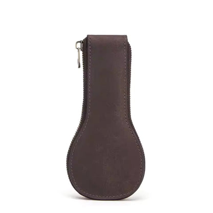 Vintage Cowhide Leather Single Slot Watch Case - Travel Portable Watch Organizer