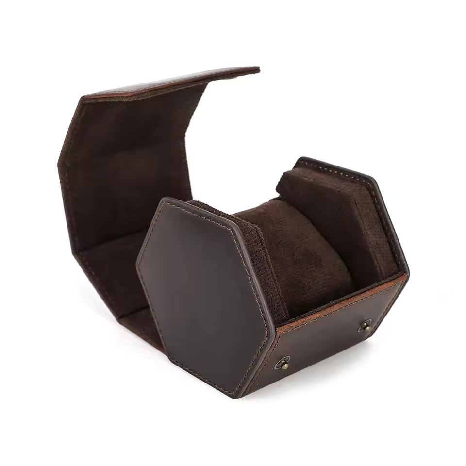 Vintage Leather 1/2/3/4/6/8 Slots Watch Roll Box - Watch Box Organizer for Men & Women