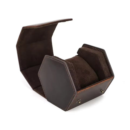 Vintage Leather 1/2/3/4/6/8 Slots Watch Roll Box - Watch Box Organizer for Men & Women