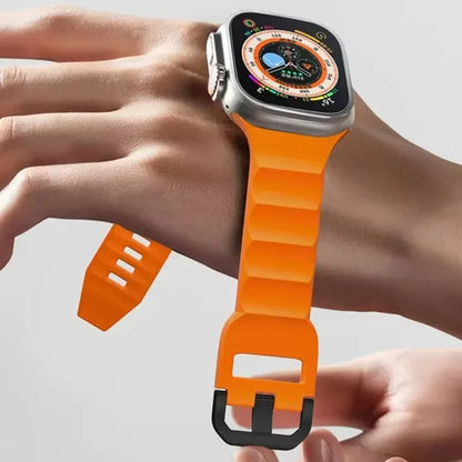 Wave Style Silicone Strap for Apple Watch Band iWatch Series 11/10/Ultra3/2/9/8/7/6/5/4/SE