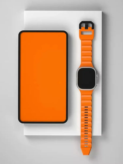 Wave Style Silicone Strap for Apple Watch Band iWatch Series 11/10/Ultra3/2/9/8/7/6/5/4/SE
