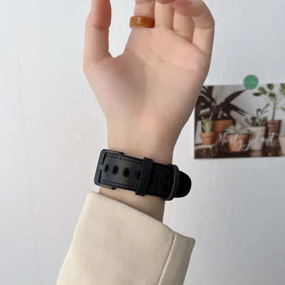 Wear-Resistant Silicone+Leather Strap for Apple Watch iWatch Ultra Band 49mm 45mm 41mm 44mm 40mm 46mm 42mm Series 10/9/8/7/6/5/4/SE