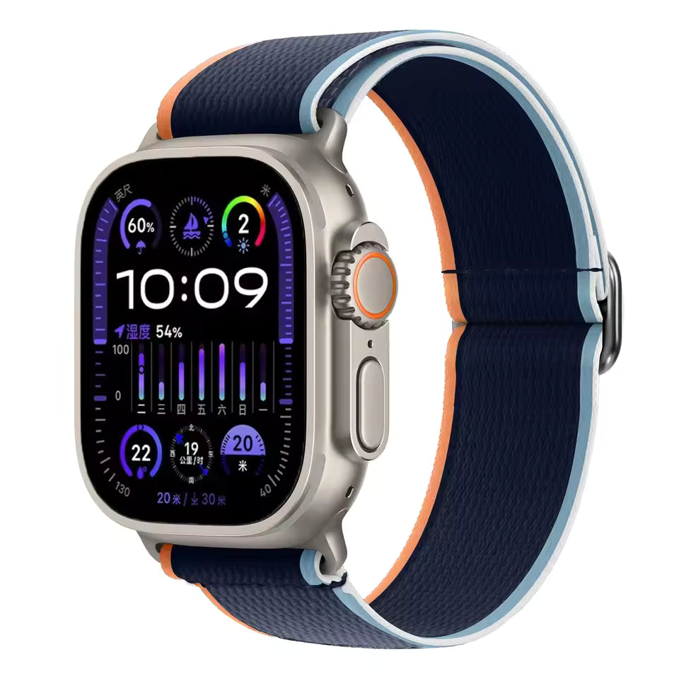 Wild Diameter Nylon Elastic Bracelet for Apple Watch Band iWatch Series Ultra3/2/11/10/9/8/7/6/5/SE