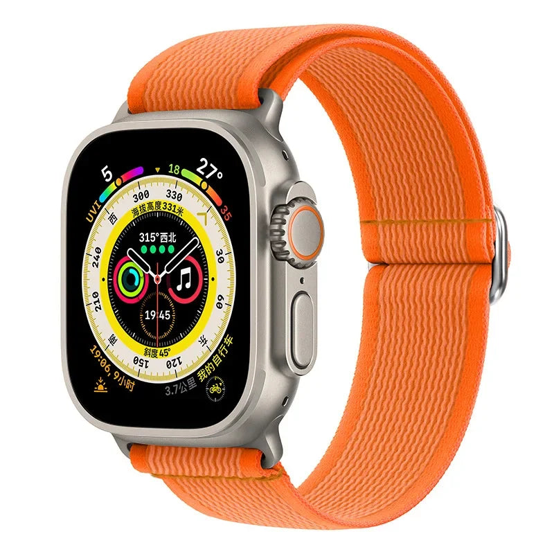 Wild Diameter Nylon Elastic Bracelet for Apple Watch Band iWatch Series Ultra3/2/11/10/9/8/7/6/5/SE