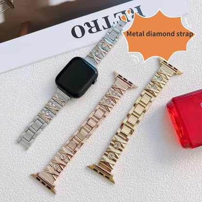 Women's Diamond Metal Bracelet for Apple Watch Ultra/9/8/7/6/5/4/3/SE