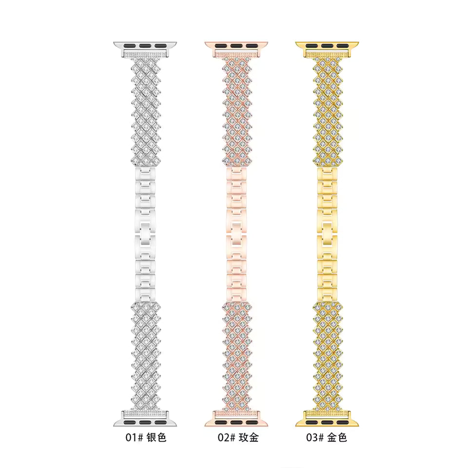 Women's Diamond Replacement Bracelet for Apple Watch Band iWatch Series Ultra2/10/9/8/7/6/5/4/SE