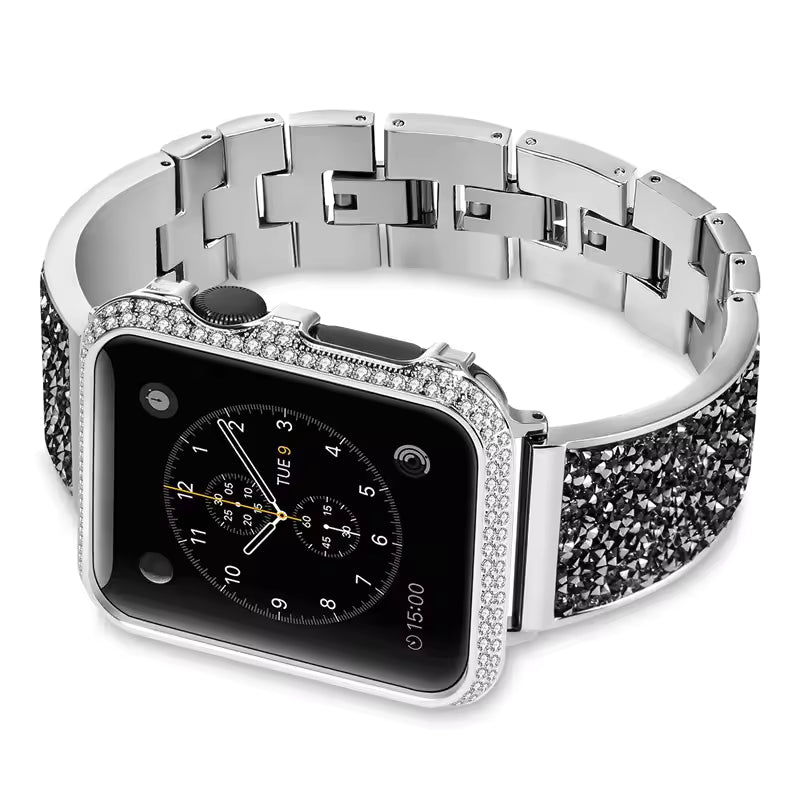 Women's Diamond Stainless Steel Bracelet for Apple Watch iWatch Ultra Band 49mm 46mm 45mm 41mm 40mm 44mm 42mm Series 10/9/8/7/6/5/4/SE