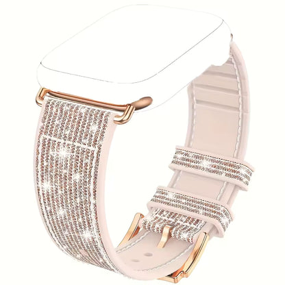Women's Glittery Silicone Bracelet for Apple Watch Ultra Band 49mm 42mm 46mm 45mm 44mm 41mm 38mm Series 11/10/9/8/7/6/5/4/SE