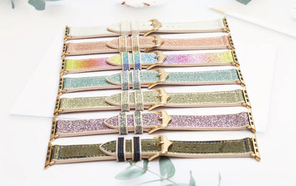 Women's Glittery Silicone Bracelet for Apple Watch Ultra Band 49mm 42mm 46mm 45mm 44mm 41mm 38mm Series 11/10/9/8/7/6/5/4/SE