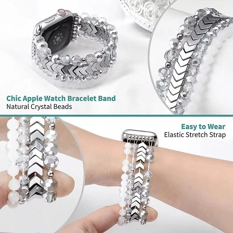 Women's Jewelry+Alloy Bracelet for Apple Watch Band 9/8/7/Ultra/6/5/4/3/SE