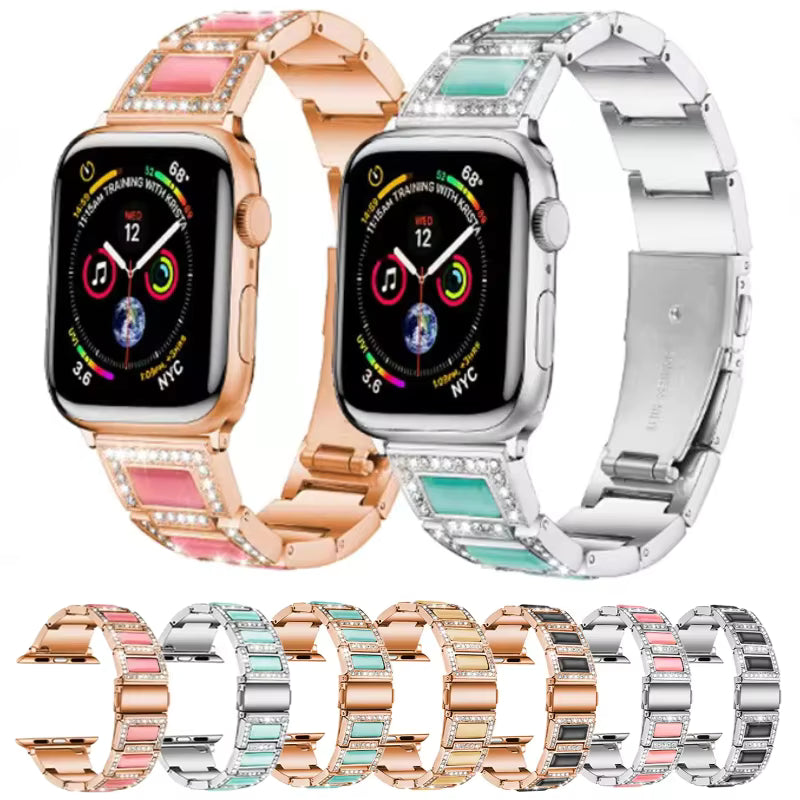 Women's Metal Diamond Bracelet for Apple Watch Band iWatch Series Ultra/8/7/6/5/4/3/SE