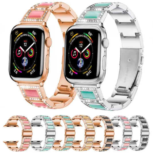 Women's Metal Diamond Bracelet for Apple Watch Band iWatch Series Ultra/8/7/6/5/4/3/SE