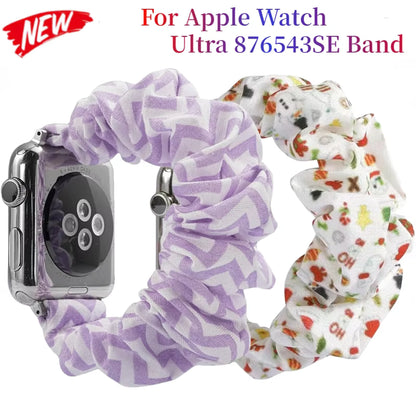 Women's Nylon Elastic Bracelet for Apple Watch Band iWatch Series Ultra/2/9/8/7/6/5/4/10/SE