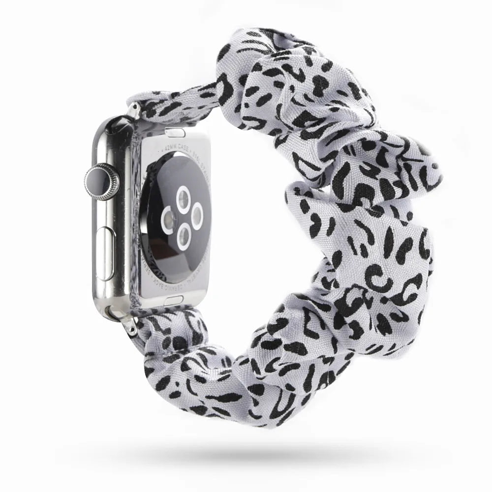 Women's Nylon Elastic Bracelet for Apple Watch Band iWatch Series Ultra/2/9/8/7/6/5/4/10/SE