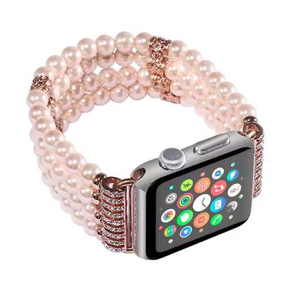 Women's Pearl Strap for Apple Watch Ultra2 Band 49mm 46mm 45mm 41mm 44mm 42mm 40mm Series 10/9/8/7/6/5/4/3/SE