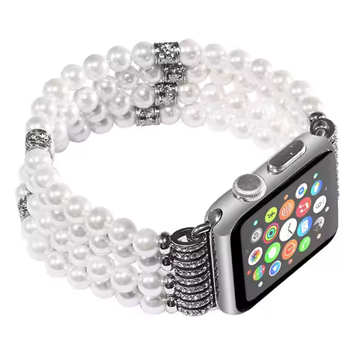 Women's Pearl Strap for Apple Watch Ultra2 Band 49mm 46mm 45mm 41mm 44mm 42mm 40mm Series 10/9/8/7/6/5/4/3/SE