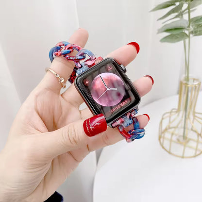 Women's Resin Link Bracelet for Apple Watch Band iWatch Series Ultra/9/8/7/6/5/4/3/SE