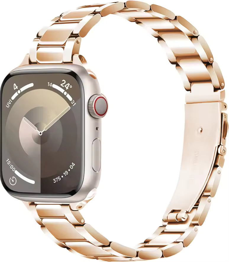 Women's Slim Stainless Steel Bracelet for Apple Watch Band iWatch Series 10/9/8/7/Ultra2/6/5/4/3/SE