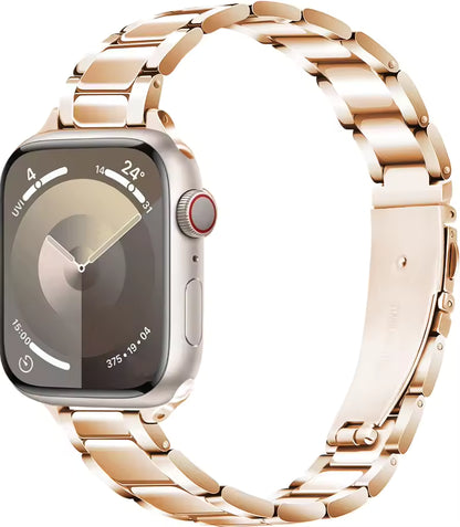 Women's Slim Stainless Steel Bracelet for Apple Watch Band iWatch Series 10/9/8/7/Ultra2/6/5/4/3/SE