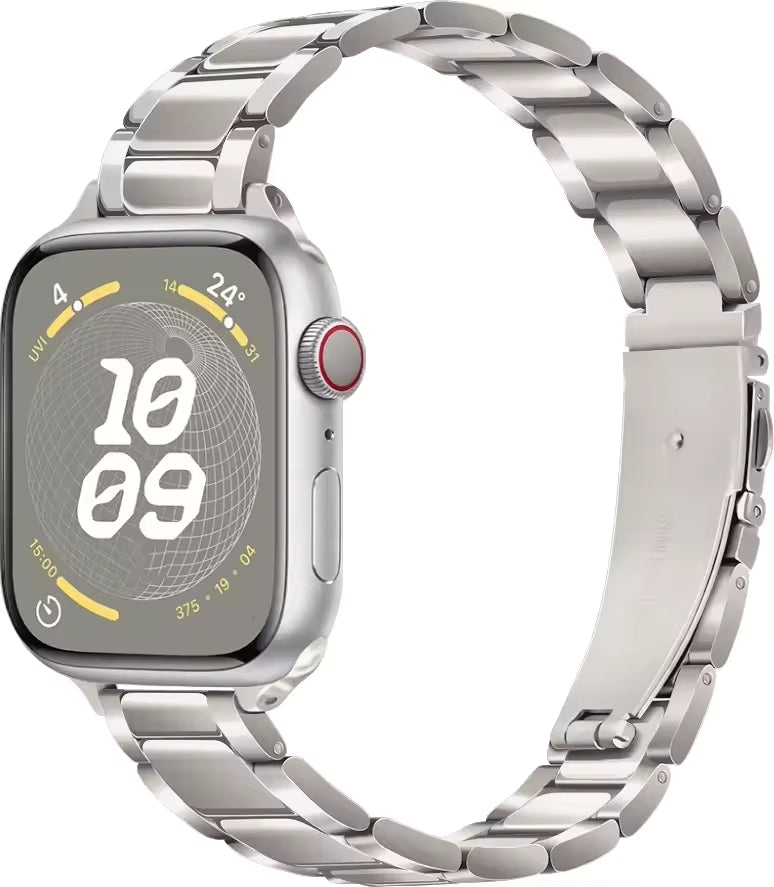 Women's Slim Stainless Steel Bracelet for Apple Watch Band iWatch Series 10/9/8/7/Ultra2/6/5/4/3/SE