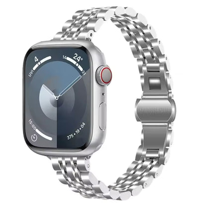 Women's Slim Stainless Steel Bracelet for Apple Watch Band iWatch Series 10/9/8/7/Ultra2/6/5/4/3/SE
