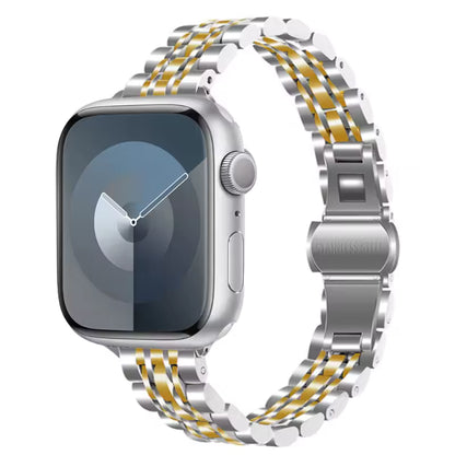 Women's Slim Stainless Steel Bracelet for Apple Watch Band iWatch Series 10/9/8/7/Ultra2/6/5/4/3/SE