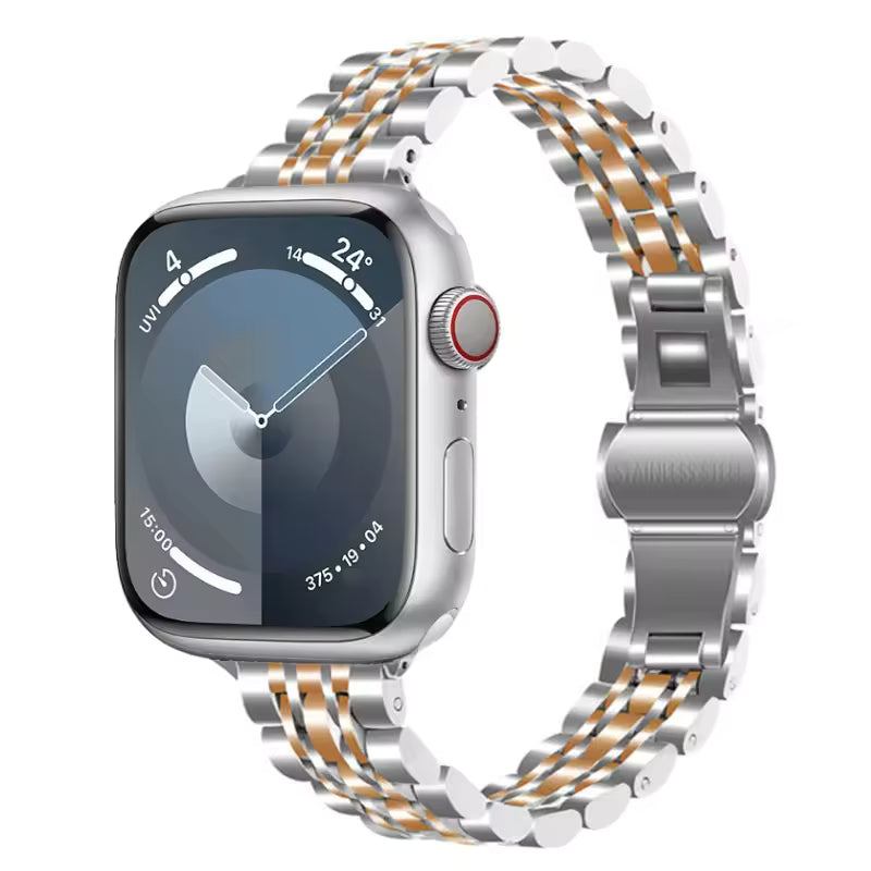 Women's Slim Stainless Steel Bracelet for Apple Watch Band iWatch Series 10/9/8/7/Ultra2/6/5/4/3/SE