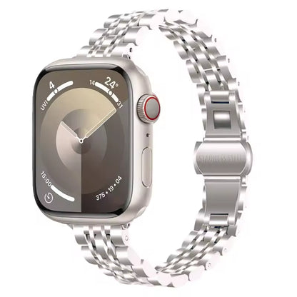 Women's Slim Stainless Steel Bracelet for Apple Watch Band iWatch Series 10/9/8/7/Ultra2/6/5/4/3/SE