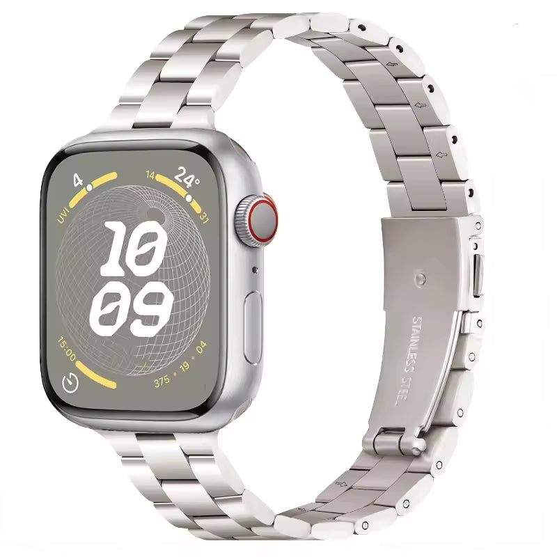 Women's Slim Stainless Steel Bracelet for Apple Watch Band iWatch Series 10/9/8/7/Ultra2/6/5/4/3/SE
