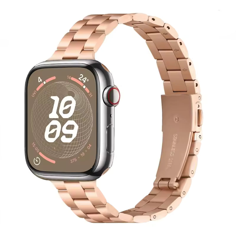 Women's Slim Stainless Steel Bracelet for Apple Watch Band iWatch Series 10/9/8/7/Ultra2/6/5/4/3/SE