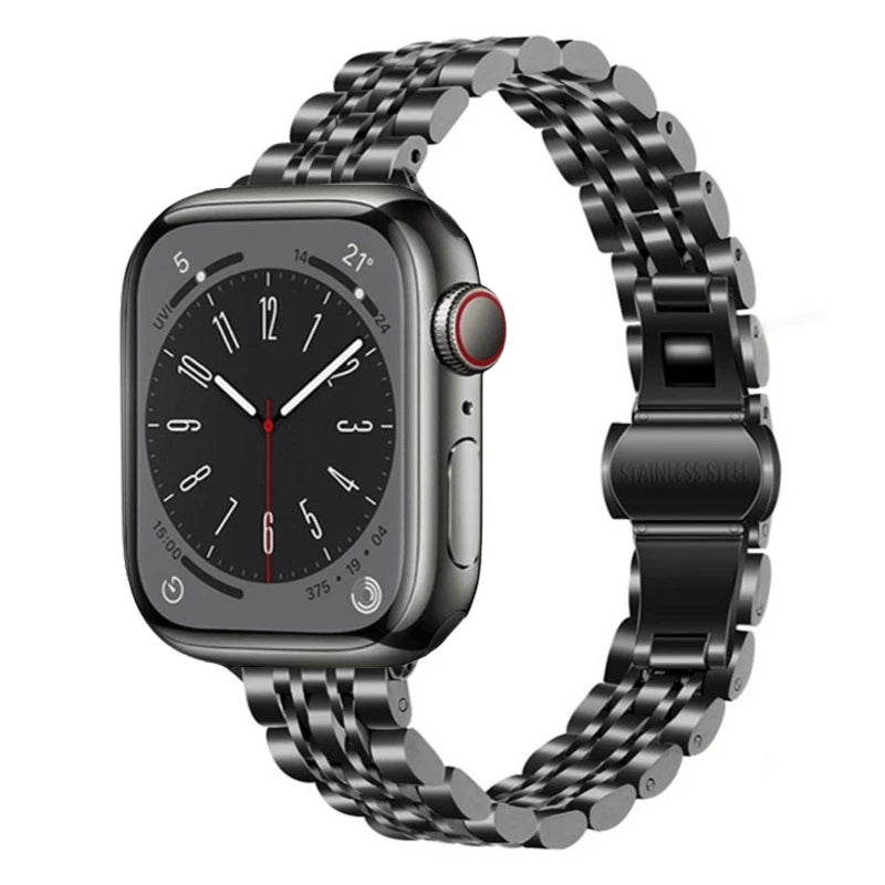 Women's Slim Stainless Steel Bracelet for Apple Watch Band iWatch Series 10/9/8/7/Ultra2/6/5/4/3/SE