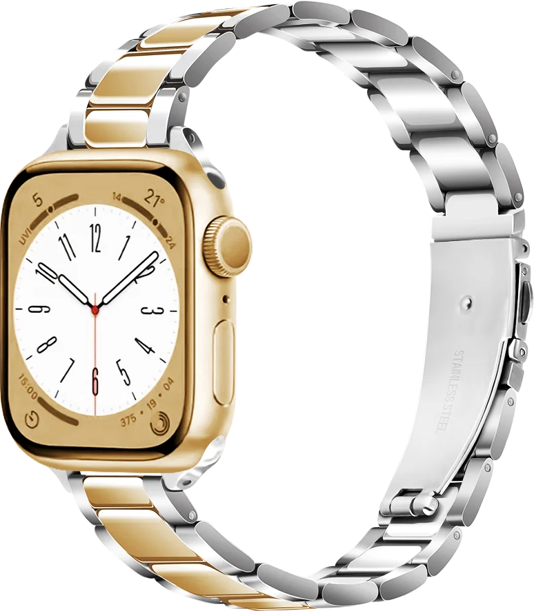 Women's Slim Stainless Steel Bracelet for Apple Watch Band iWatch Series 10/9/8/7/Ultra2/6/5/4/3/SE