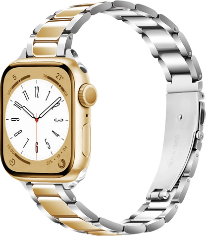 Women's Slim Stainless Steel Bracelet for Apple Watch Band iWatch Series 10/9/8/7/Ultra2/6/5/4/3/SE