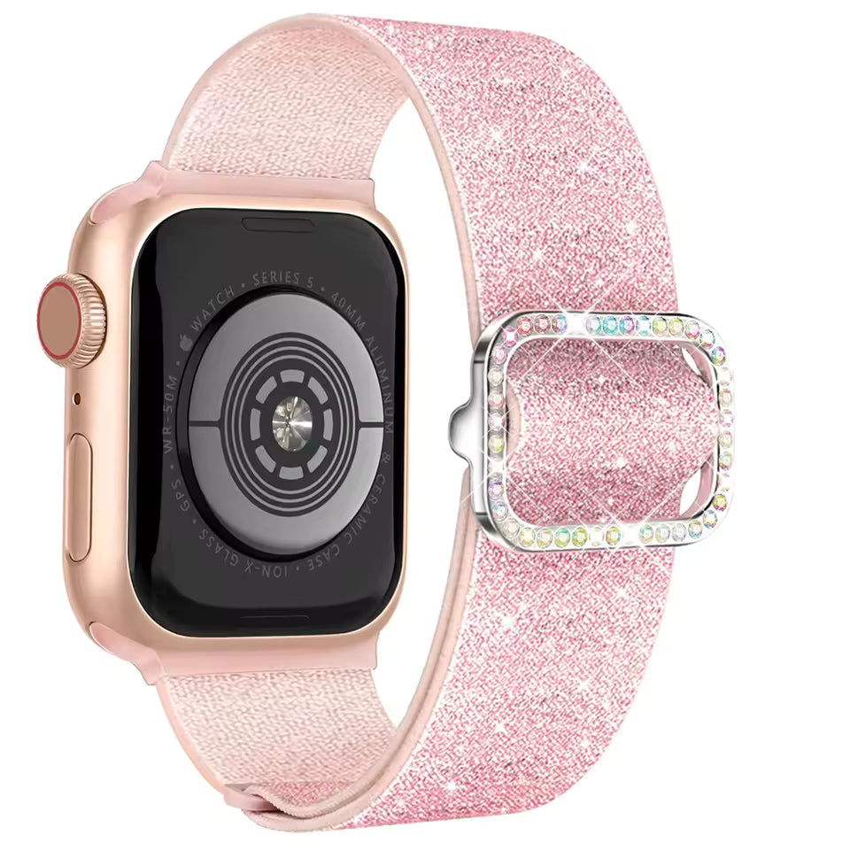 Women's Soft Nylon Buckle Bracelet for Apple Watch Ultra Band 46mm 44mm 45mm 40mm 42mm Series 11/10/9/8/7/6/5/4/SE3