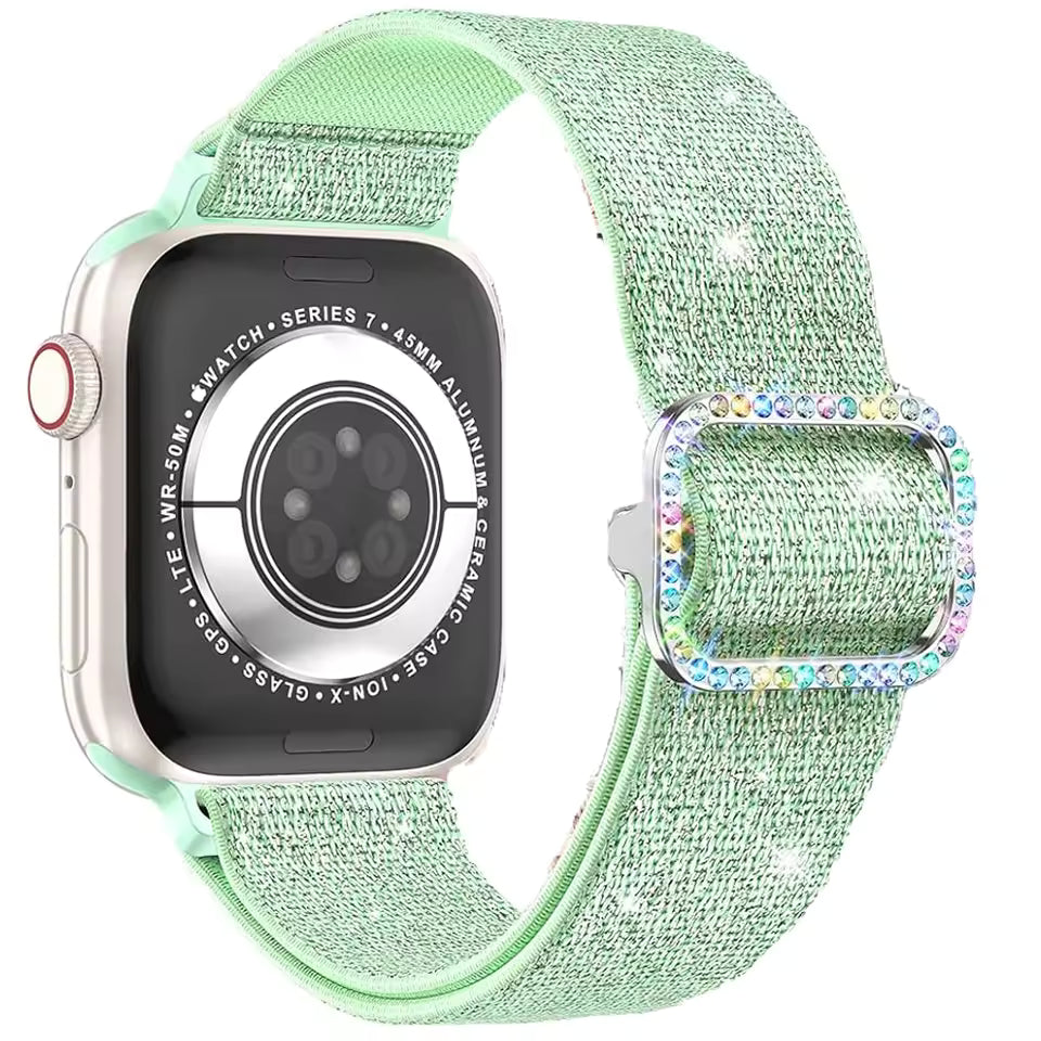 Women's Soft Nylon Buckle Bracelet for Apple Watch Ultra Band 46mm 44mm 45mm 40mm 42mm Series 11/10/9/8/7/6/5/4/SE3