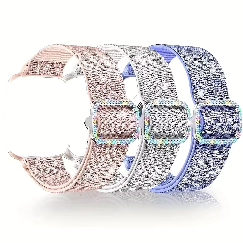 Women's Soft Nylon Buckle Bracelet for Apple Watch Ultra Band 46mm 44mm 45mm 40mm 42mm Series 11/10/9/8/7/6/5/4/SE3