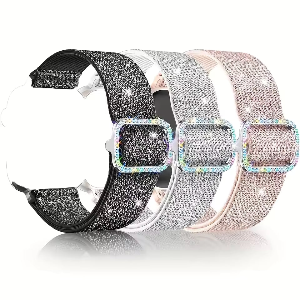 Women's Soft Nylon Buckle Bracelet for Apple Watch Ultra Band 46mm 44mm 45mm 40mm 42mm Series 11/10/9/8/7/6/5/4/SE3