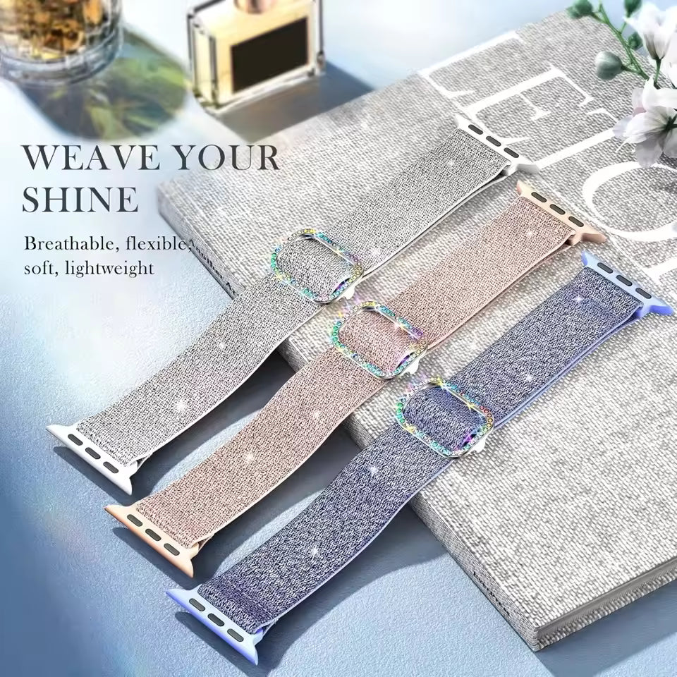 Women's Soft Nylon Buckle Bracelet for Apple Watch Ultra Band 46mm 44mm 45mm 40mm 42mm Series 11/10/9/8/7/6/5/4/SE3